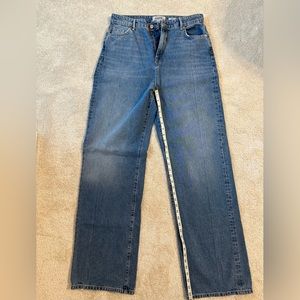 New Look Tall Denim wide leg jeans. Size 10, 35” inseam